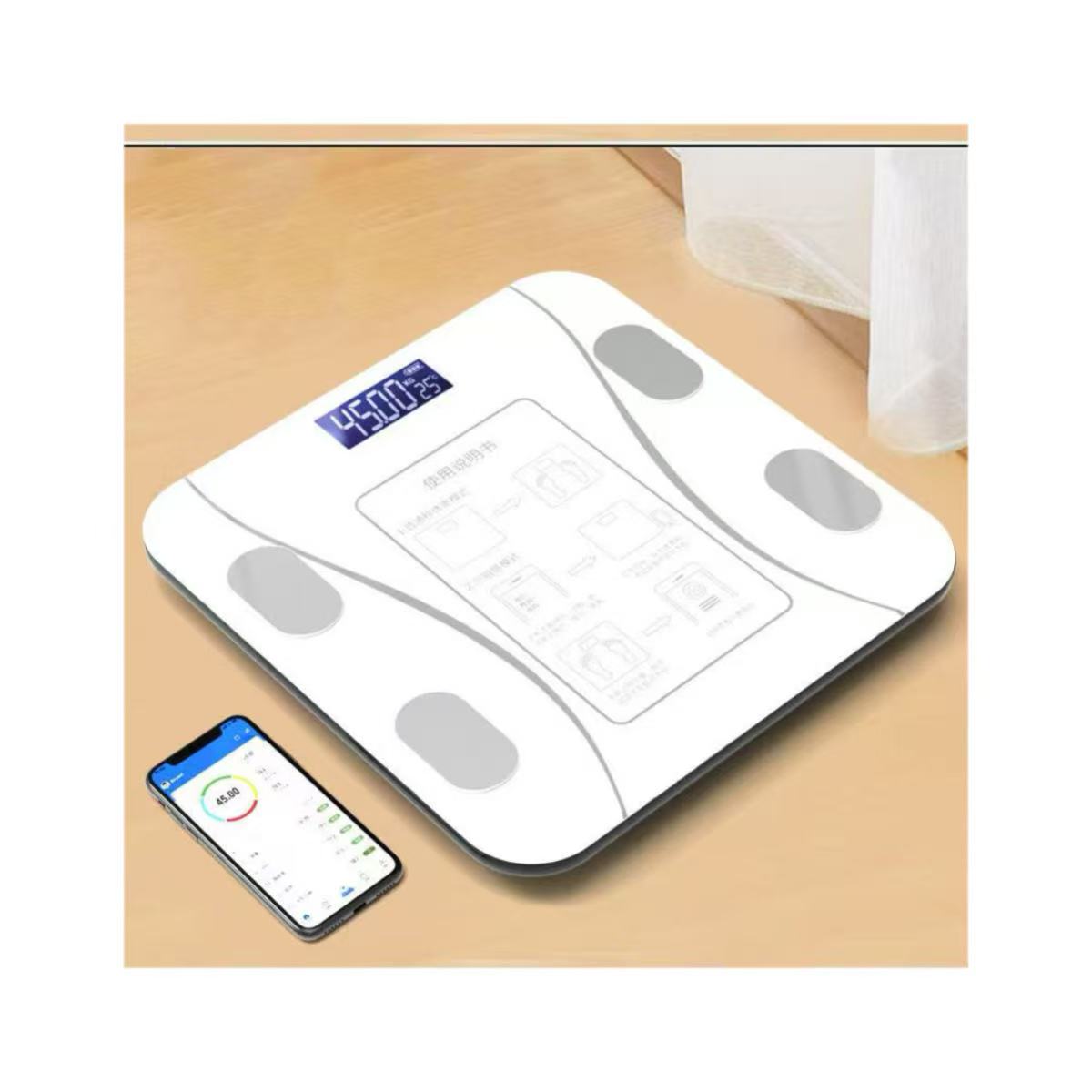 Body Fat Scale Smart - 体脂肪計スマートワイヤレスデジタル体重計体組成分析装置スマートフォンアプリ付きBluetooth対応