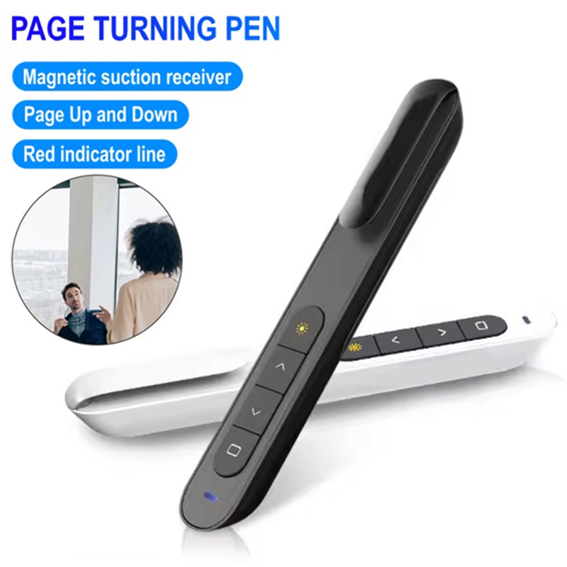 Laser Pointer Presenter - ワイヤレスフリップペンプレゼンテーションクリッカーレーザーポインター PowerPointリモコンペン ハイパーリンク制御付き 赤色光IRプレゼンター