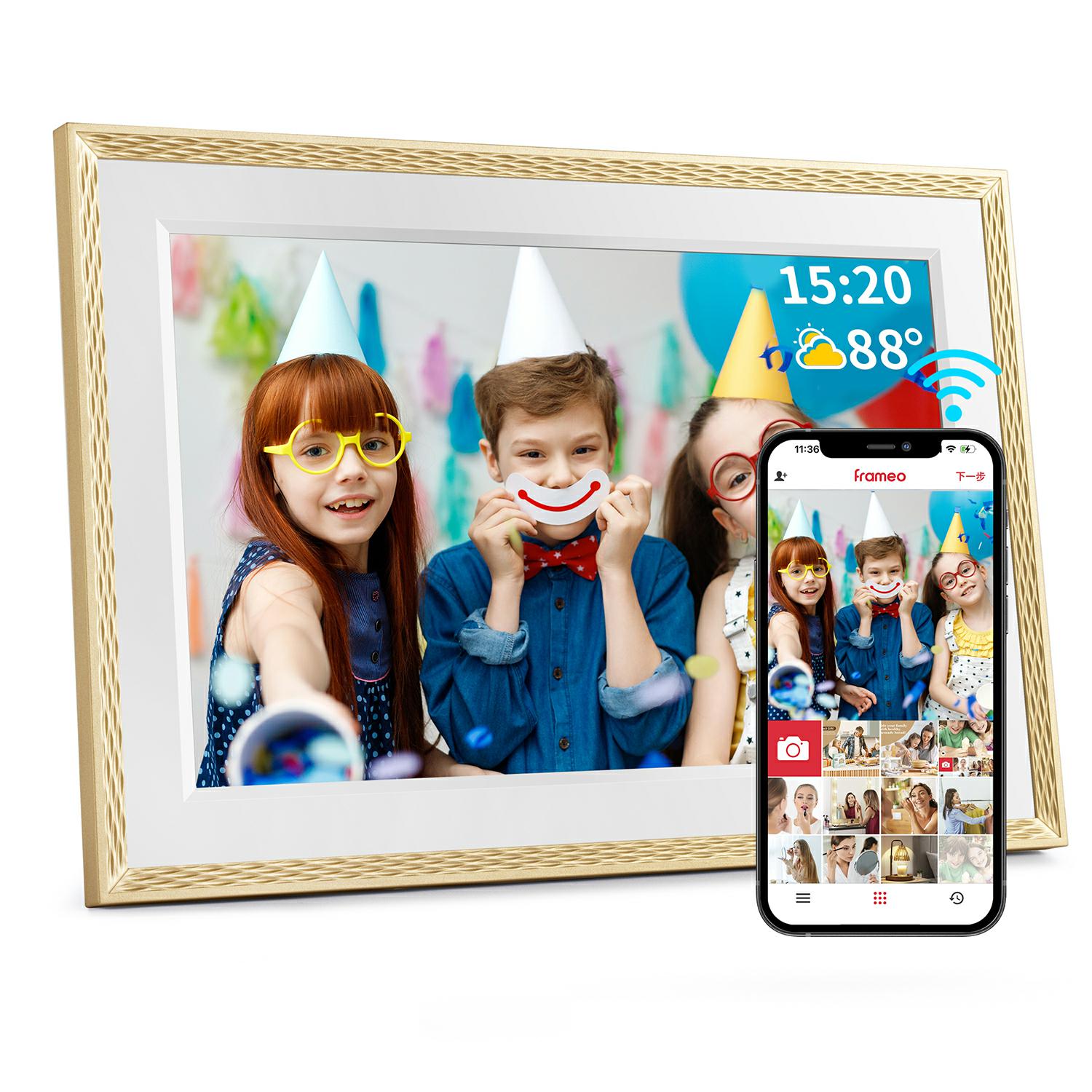 Digital Photo Frame Wifi - Frameo 10.1 インチデジタルフォトフレーム、WiFi 電子フレーム、1280 * 800IPS