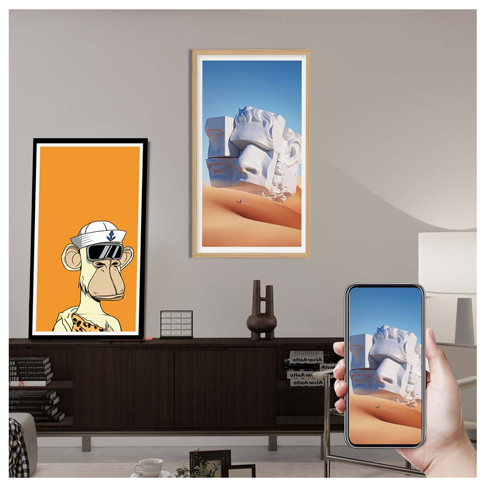 Digital Photo Frame Wifi - スマートWiFi NFT大型デジタルフォトフレーム 32インチ アート用