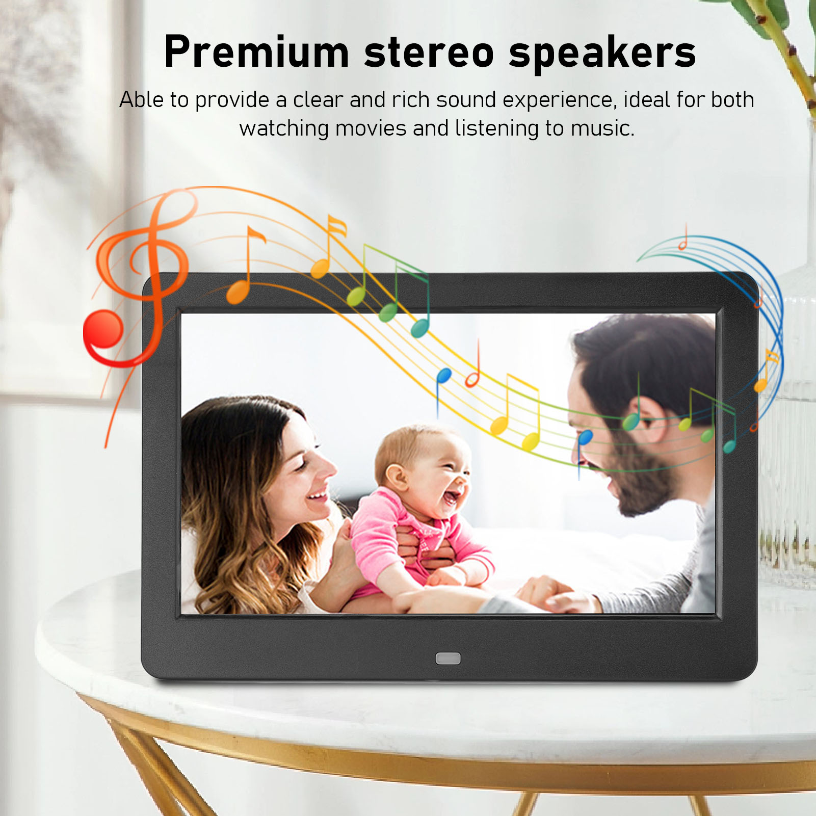 デジタルフォトフレーム ステレオスピーカー 多機能 10イン - Digital Photo Frame Wifi のレビューと価格