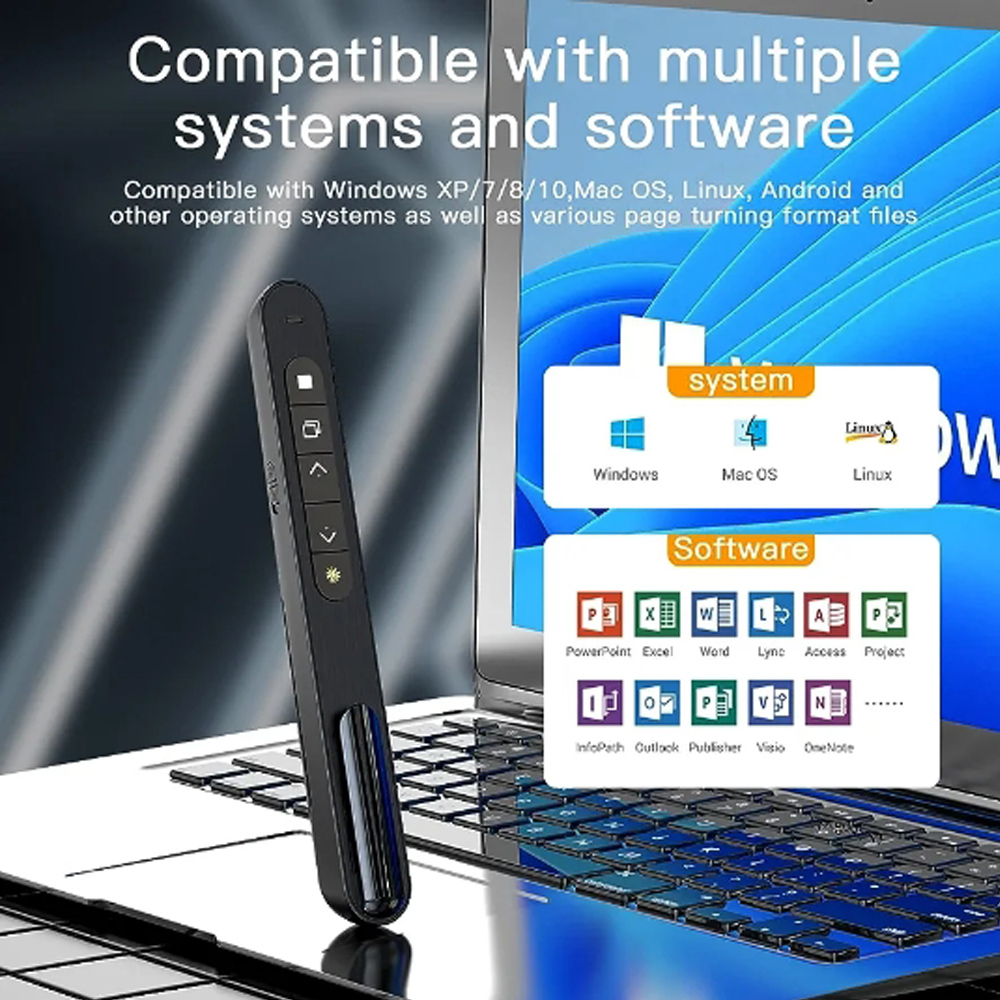 ワイヤレスフリップペンプレゼンテーションクリッカーレーザーポ - Laser Pointer Presenter のレビューと価格