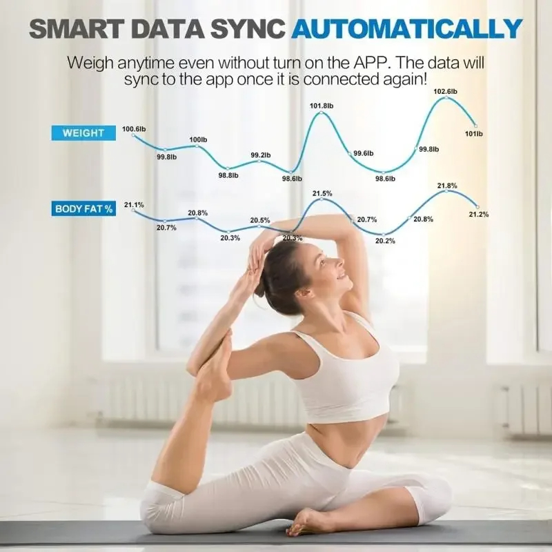 デジタル体重計スマートワイヤレス脂肪計浴室体重計スマートフォ - Body Fat Scale Smart のレビューと価格
