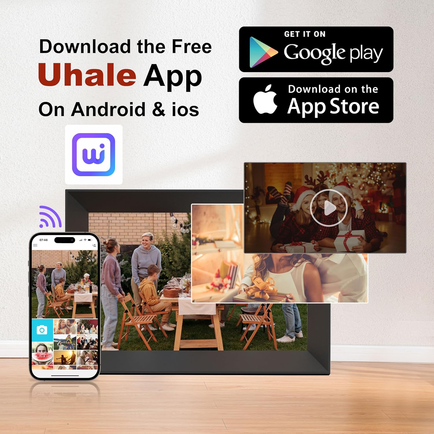 15.6インチの大型スマートデジタルフォトフレーム。Wi-F - Digital Photo Frame Wifi のレビューと価格