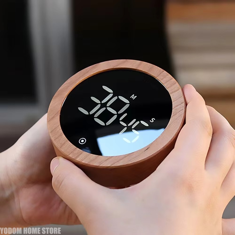 LED電子回転式木目調タイマー、丸型カウントダウンデバイス、 - Electronics And Gadgets With A のレビューと価格