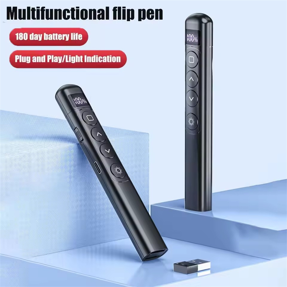 フリップペンプレゼンテーションクリッカー RF 2.4GHz - Laser Pointer Presenter のレビューと価格