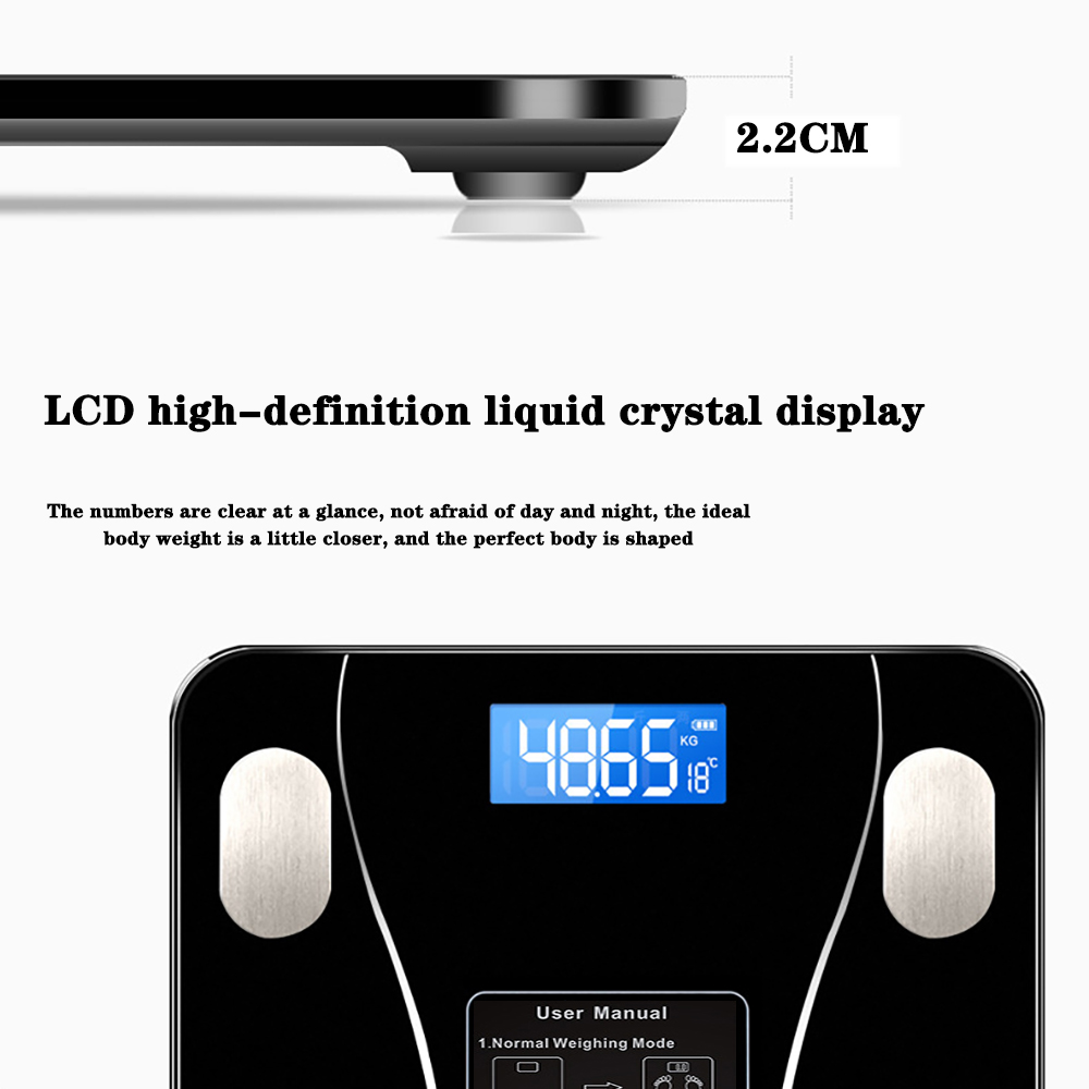 スマートワイヤレスデジタル体脂肪計、Bluetooth対応、 - Body Fat Scale Smart のレビューと価格