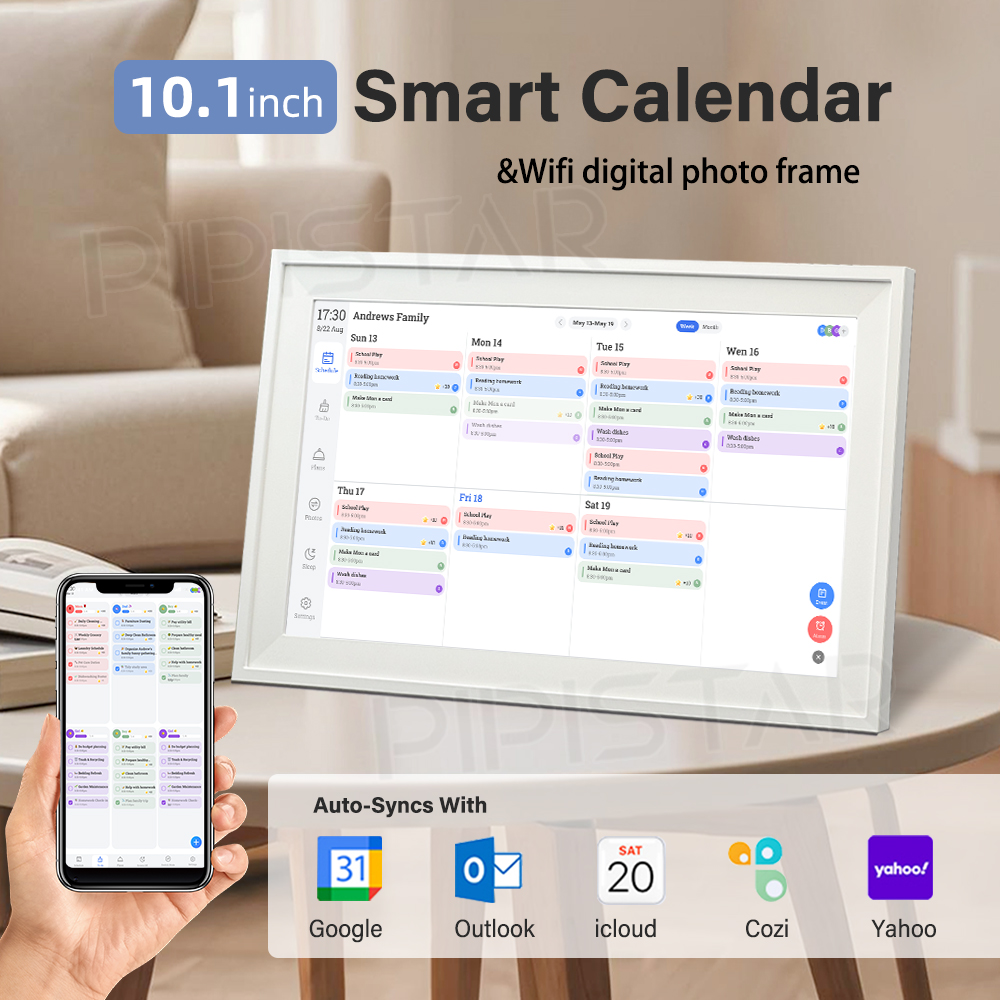 10.1インチ WIFIスマートデジタルカレンダー IPS高 - Digital Photo Frame Wifi のレビューと価格